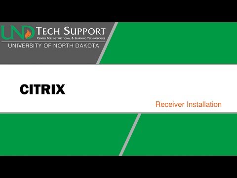 Citrix: Receiver Installation & Logging In