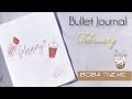 February Bullet Journal🧋|Boba theme|Aesthetic and easy|minimalist|
