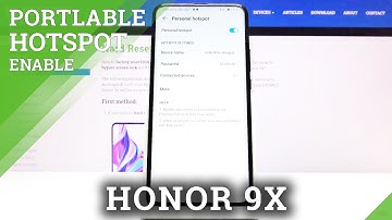How to Activate Portable Hotspot in Honor 9x - Network Sharing