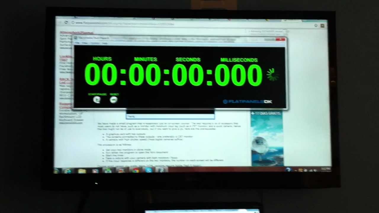 Test Input Lag TV Led Sony EX725 YouTube