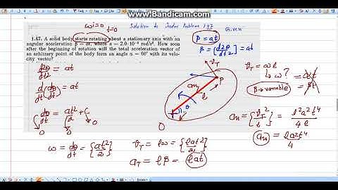 Solution to irodov 1.47 variable angular acceleration
