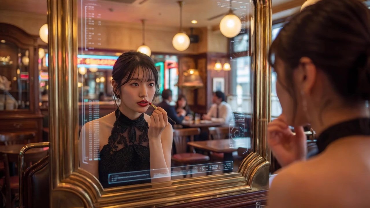 【AI Art】時を旅する女性の幻想世界