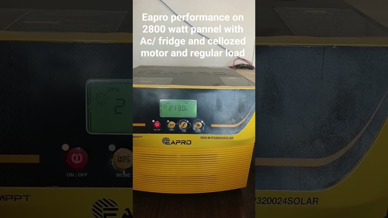 eapro 3200 tron performance on 2800 watt panel.