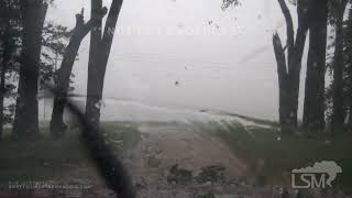 06-05-2022 Callaway, NE - LARGE hail - hail covering road/hail fog/limbs & leaves in road