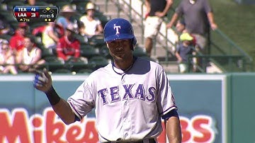 TEX@LAA: Rios puts the Rangers ahead with a double