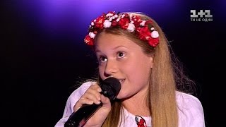 Polina Pisartsova "Na gorodi chorna redka" Blind Audition - Voice.Kids - season 3