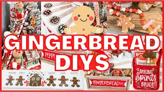 Cute Christmas GINGERBREAD DIYS that are BUDGETFRIENDLY!  GREAT Dollar Tree DIYS & Gift Ideas