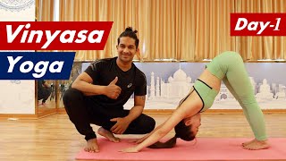 Day-1 Vinyasa Yoga Flow Beginner To Intermediate Yoga | Yograja