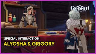 Alyosha Special Interaction with Bratskaya Owner Grigory | Genshin Impact 7.0 Snezhnaya @Eternolf