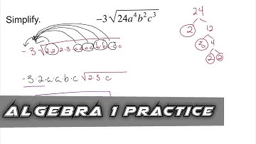 Algebra 1 Practice - Simplifying a Square Root with Variables (Example 4)