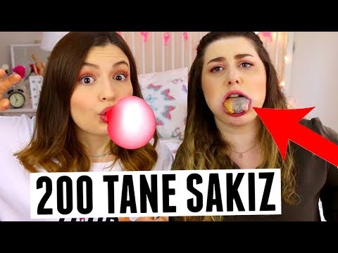 AYNI ANDA 200 TANE SAKIZ ÇİĞNEDİK!