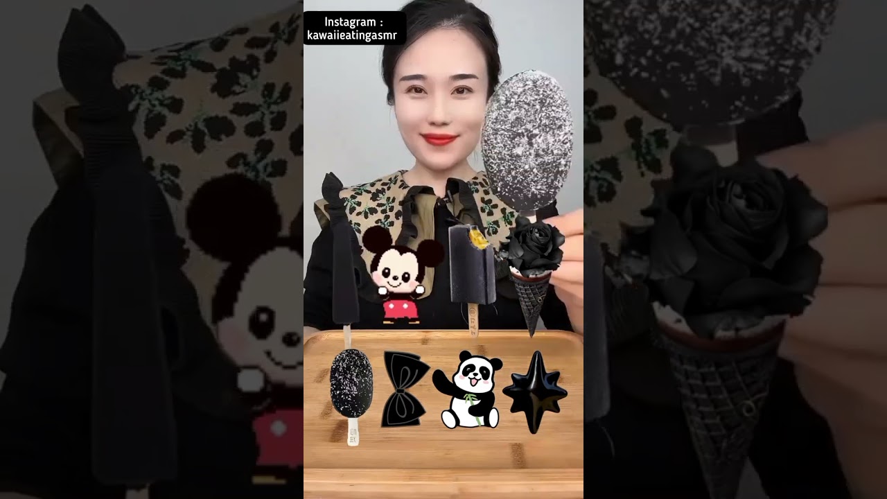 Eating Panda Ice Cream Challenge | 