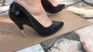 Cardboard Crush With Metal Spike Heels