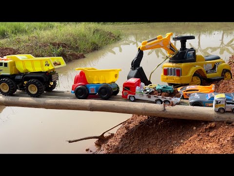 Video Xe Cẩu Múc Cát\ ô tô chở cát , cần cẩu máy múc / xe... - youtube