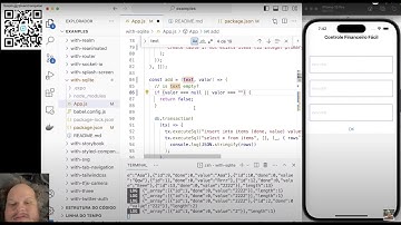 Programando em REACT native - criand combo - app de controle financeiro - AO VIVO - LIVE CODING