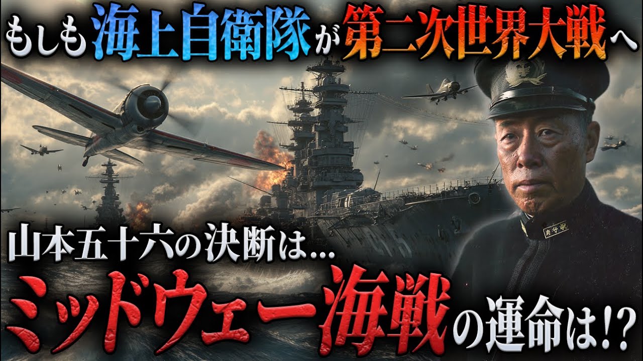 もしも現代の海上自衛隊が日本の歴史的敗戦「ミッドウェー海戦」に介入したらどうなる！？山本五十六のとった決断とは...【AIシミュレーション】