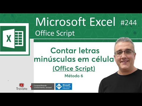 244 - Excel Office Script - Contar caracteres minúsculos em uma célula - Método 6