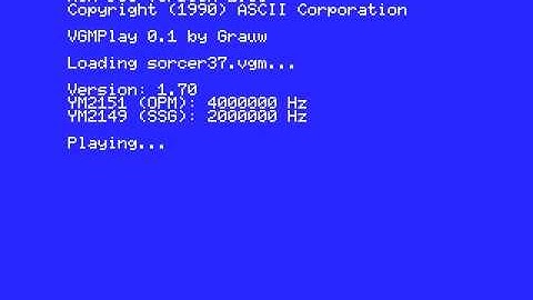VGMPlay MSX: YM2151 OPM support (full length)