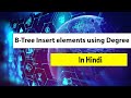 B-Tree Insert elements using Degree in Hindi l Data Structure l Tpoint Tech