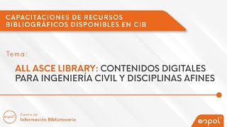 BASE DE DATOS CIENTÍFICA: ALL ASCE LIBRARY