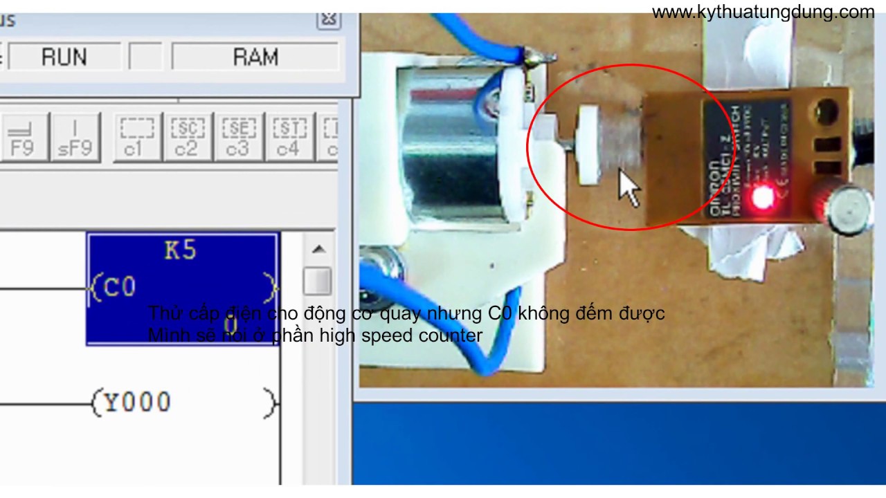 Bộ đếm - bộ đếm tốc độ cao và PLC FX3u Mitsubishi - Counter in PLC Fx3u Mitsubishi
