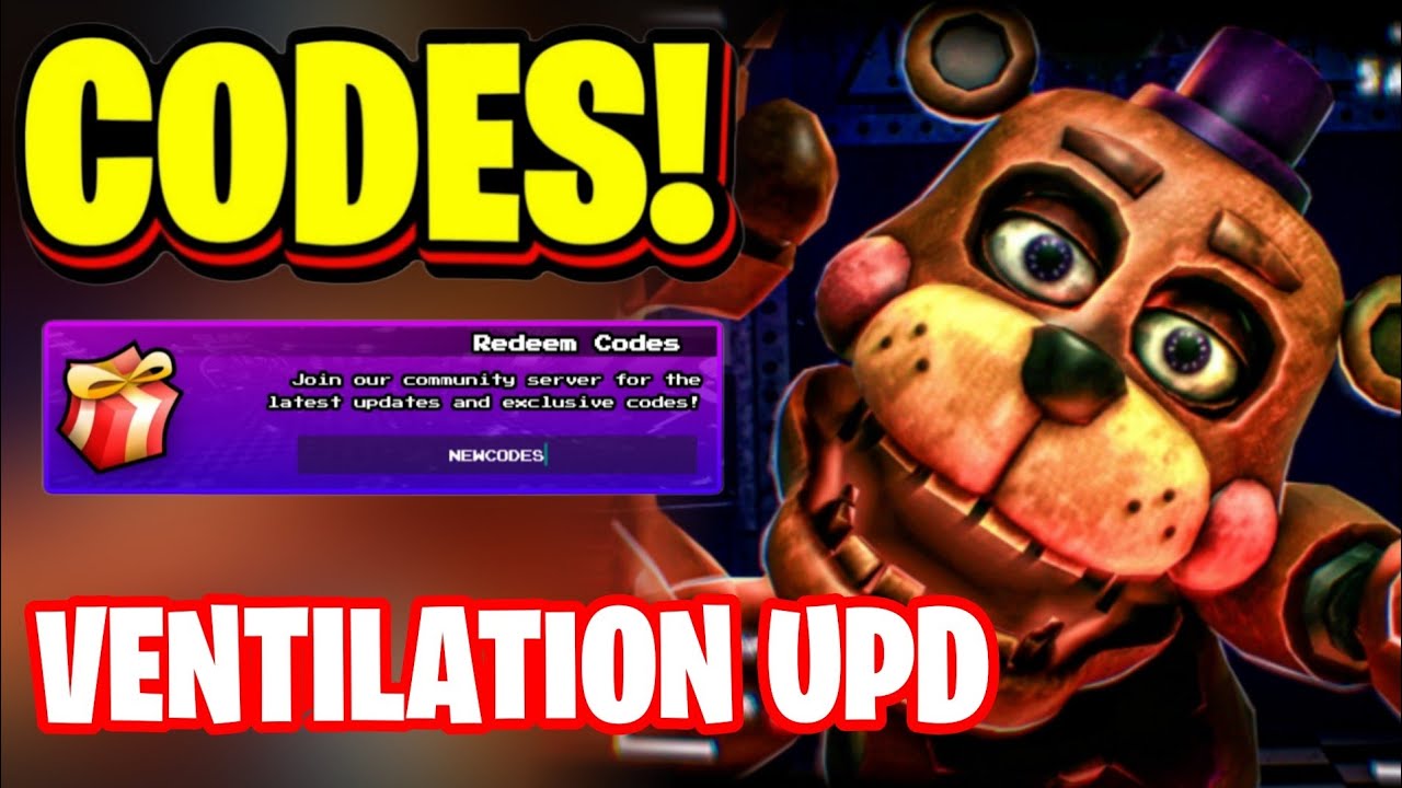*NEW* ALL VENTILATION UPDATE CODES FOR FIVE NIGHTS HUNTED! ROBLOX FIVE NIGHTS HUNTED CODES