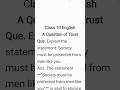 Explain the statement: Society must be protected from men like you. A Question of Trust Class 10