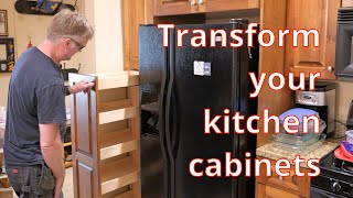 Kitchen cabinet transformation.