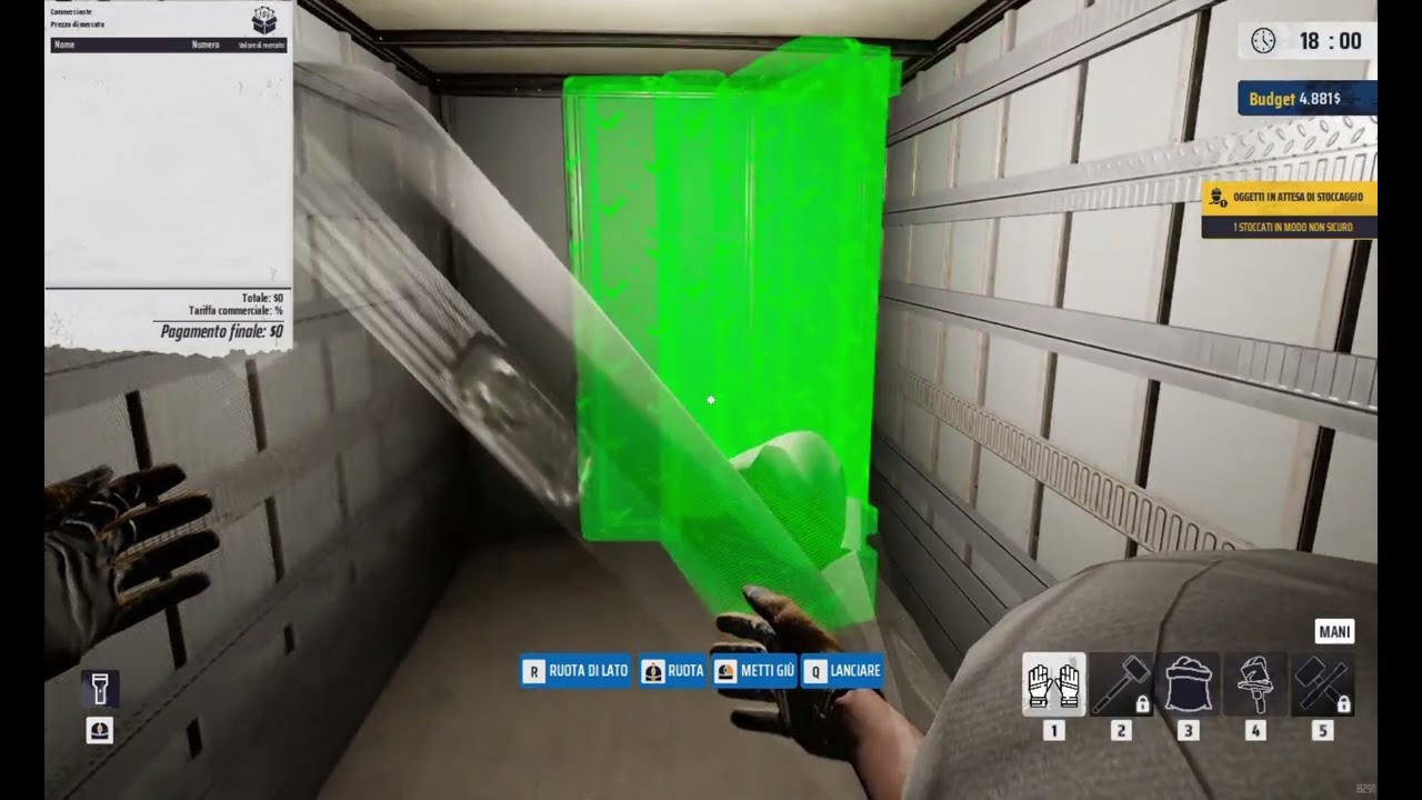 Deconstruction simulator gameplay contract