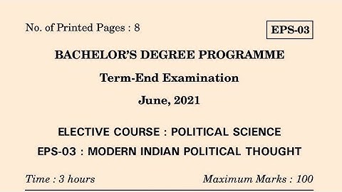 EPS-03  JUNE-2021 QUESTION PAPER IGNOU