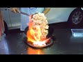 Chinese Street Food -The best wok  egg fried rice fried noodles, the pan fried dumplings