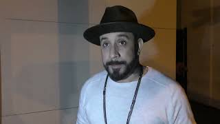 AJ McLean talks about Backstreet Boys Vegas show outside Craig's Restaurant in West Hollywood
