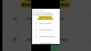 heterospory neet biology pyqs practice#neet #neetbiology #viral