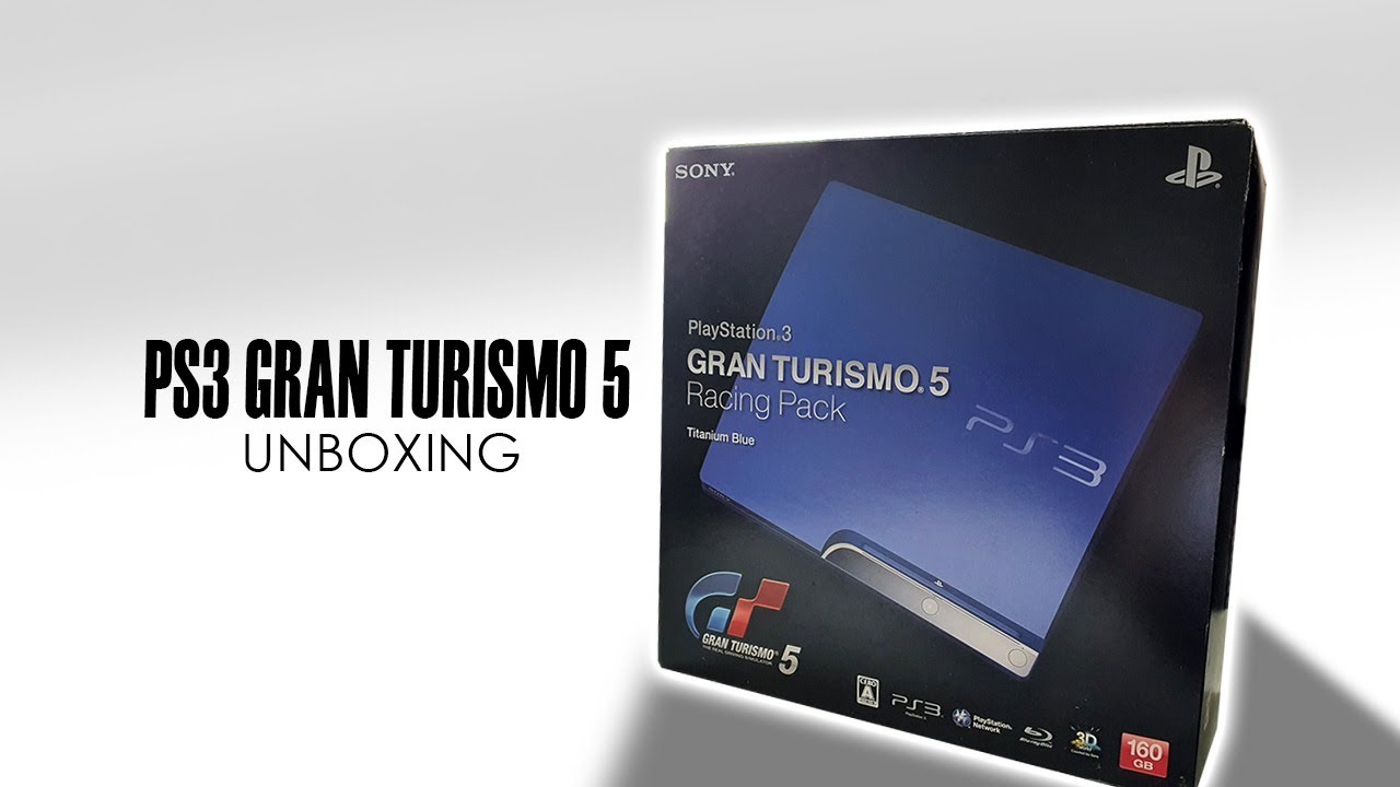 Unboxing GT5 Race Pack Titanium Blue PlayStation 3 Slim