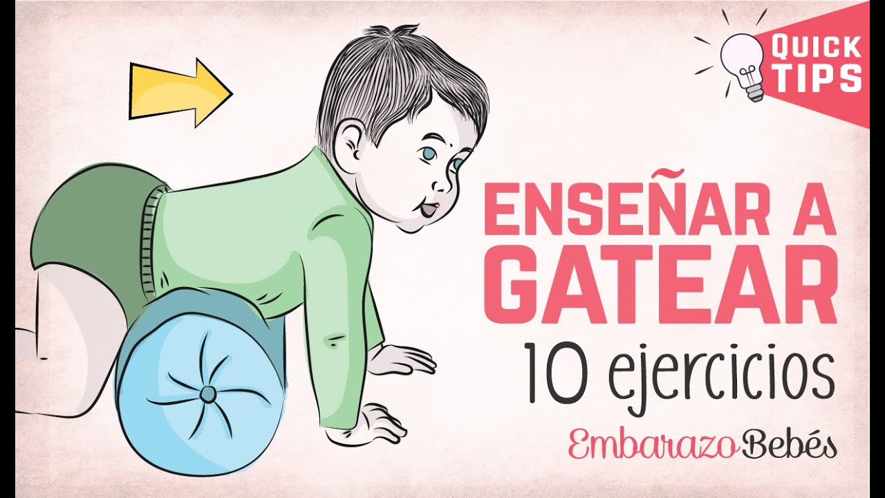 Frenesí omitir Escarpado Cómo enseñar a #GATEAR AL BEBÉ - 10 EJERCICIOS 👶🏼👣 - YouTube