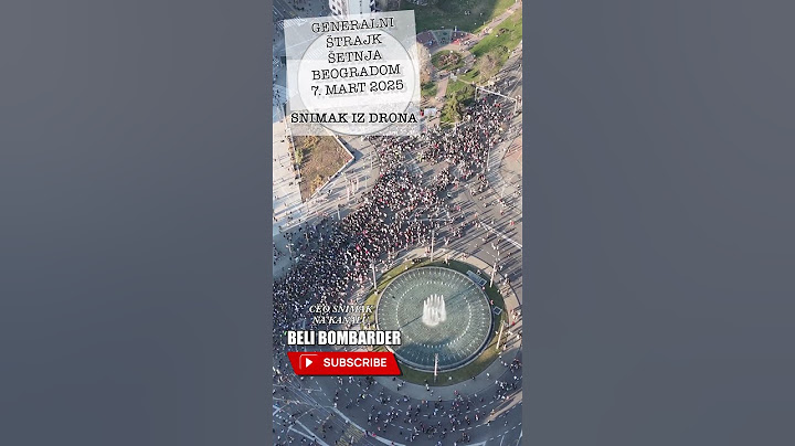 Snimak iz drona - Generalni štrajk, šetnja krugom dvojike u Beogradu | 7. Mart 2025 4K