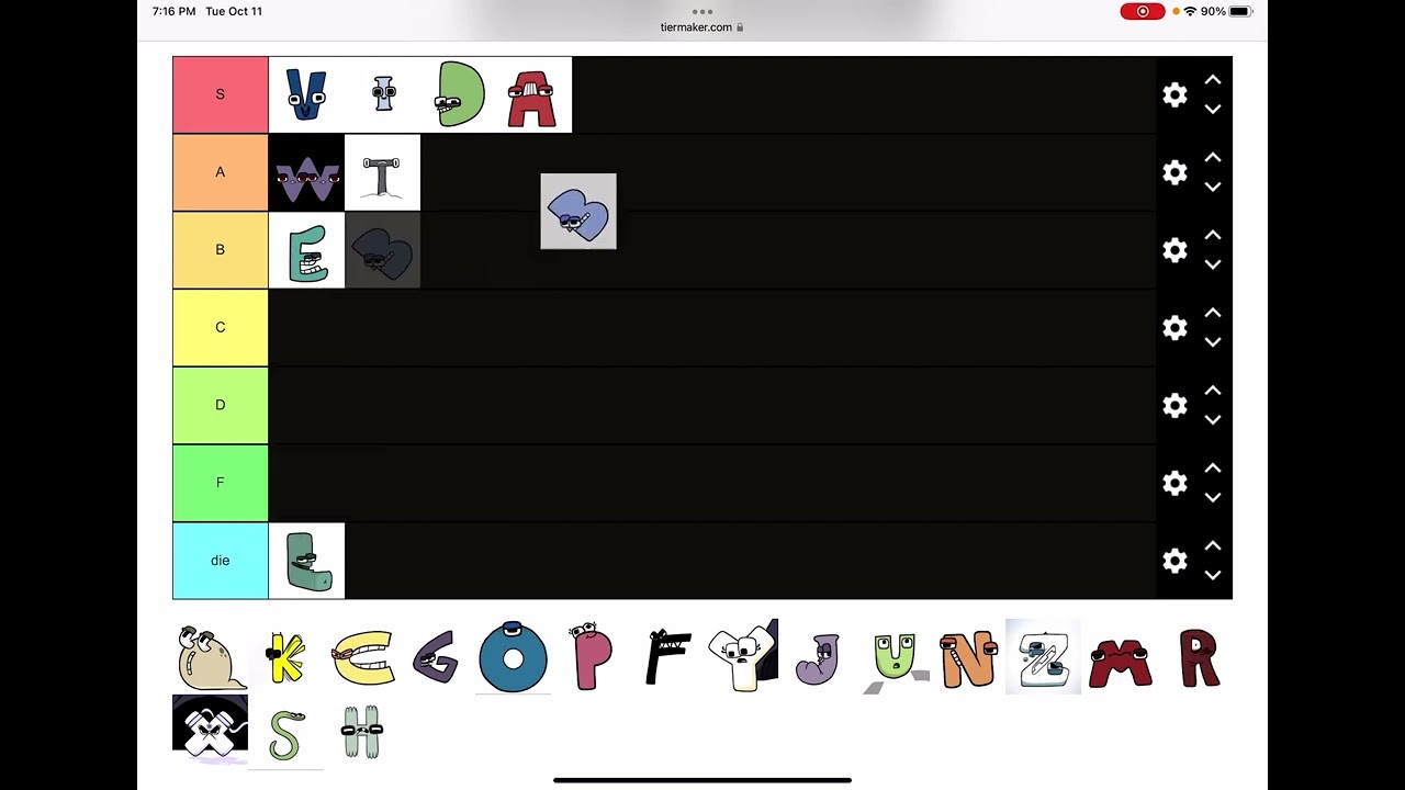 Create a Alphabet Lore Scratch Design Tier List - TierMaker