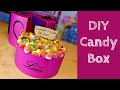 DIY / making candy box , best gift ever I طريقة عمل بوكس بالكاندي هدية جميلة جدا