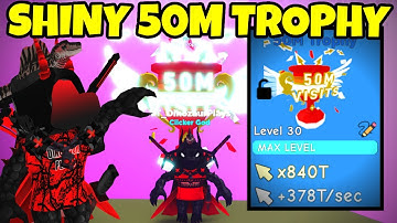 NEW SHINY 50M TROPHY IN ROBLOX CLICKER SIMULATOR