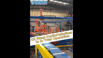 Customized CZ Steel Purlin Palletizer Is In Trial Operation.#machine #czpurlinmachine #factory