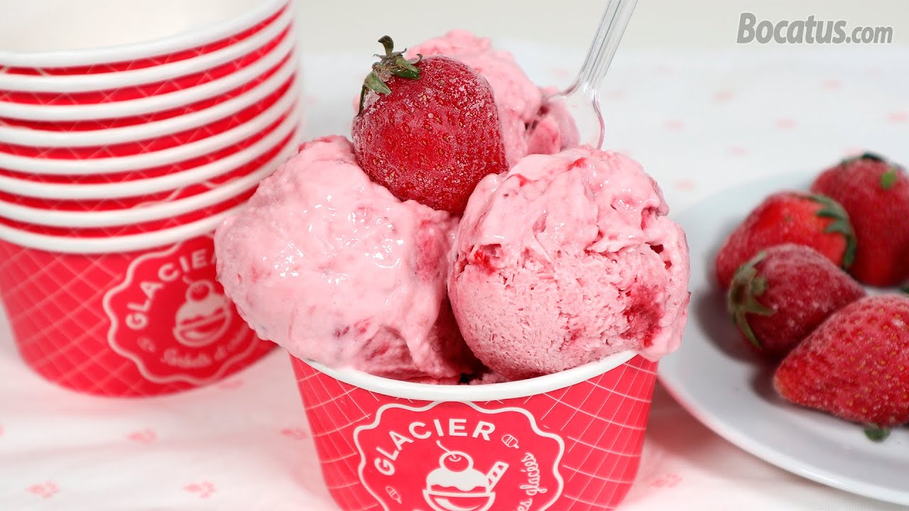 Helado de Fresa y Yogur griego ¡fácil y delicioso!