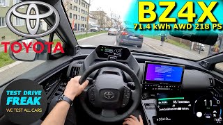 2024 Toyota BZ4X AWD 218 PS CITY POV DRIVE with Electric Consumption