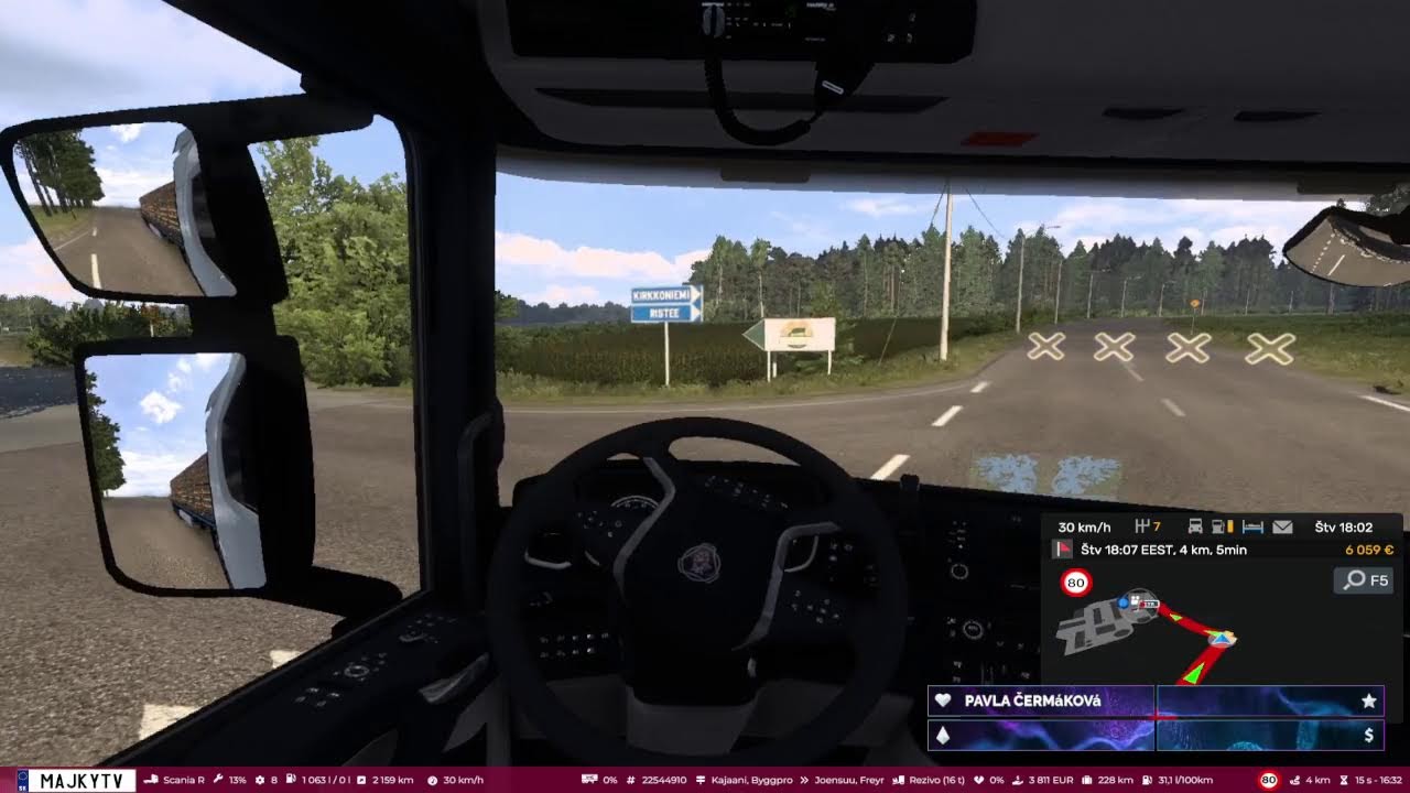 TruckersMp Objavovanie Nórska a Ďakujem za 100 odoberateľov