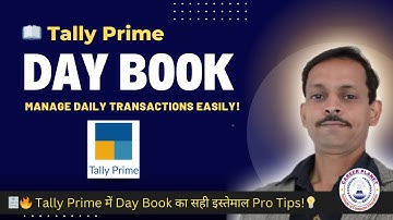 📖 Tally Prime Day Book | Manage Daily Transactions Easily! 🔥