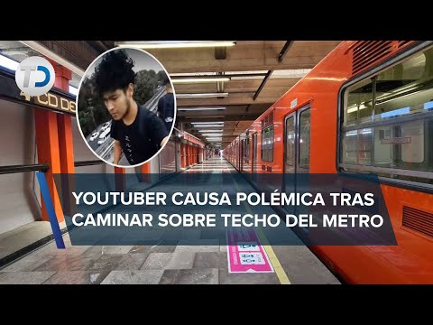 Jóvenes viajan en el techo de un tren del Metro de CdMx; video causa polémica