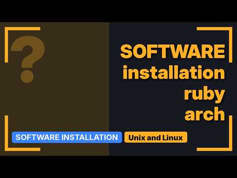 Unix & Linux: Error installing Ruby on Rails (Arch Linux) (2 Solutions!!)