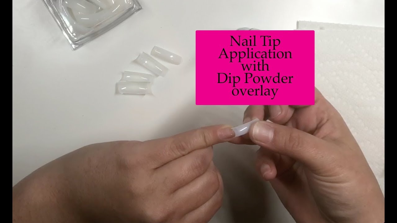 Nail Tip Application Sparkle & Co Dip Powder Overlay The Mani