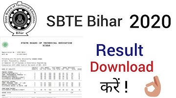 How to Check Bihar Polytechnic Result 2020 !