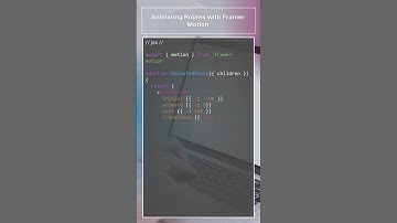 React - How to add route animations in React #react #animation #framer-motion