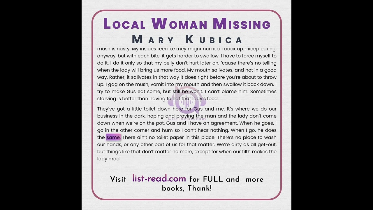 Local Woman Missing by Mary Kubica Full free audiobook learning english
